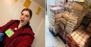 Tłusty czwartek. Nagranie z zaplecza Biedronki. Reakcja pracownicy