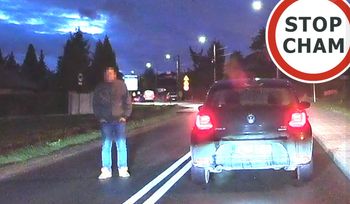 Wyprzedzał przed przejściem. "Parę razy uderzył w moje okno"