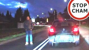 Wyprzedzał przed przejściem. "Parę razy uderzył w moje okno"