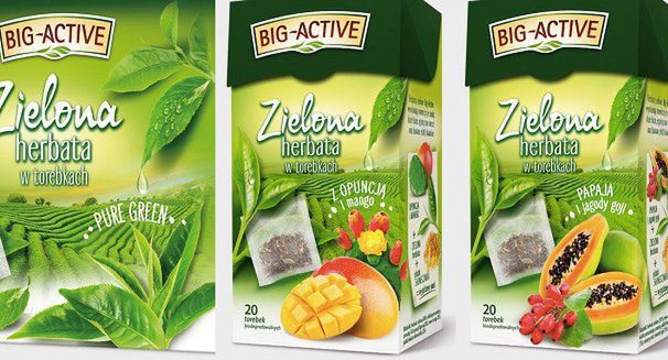 Zielone herbaty ekspresowe Big-Active mają nowe opakowania