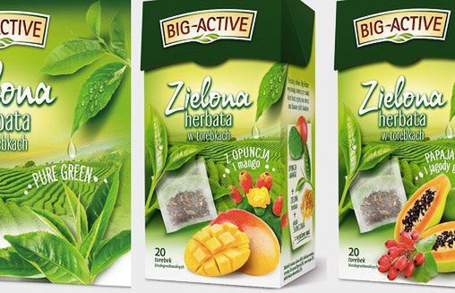 Zielone herbaty ekspresowe Big-Active mają nowe opakowania