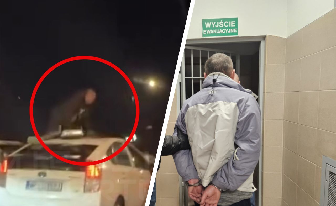 Nagle wskoczył na auto, potem na drugie. Już wiadomo, kim jest