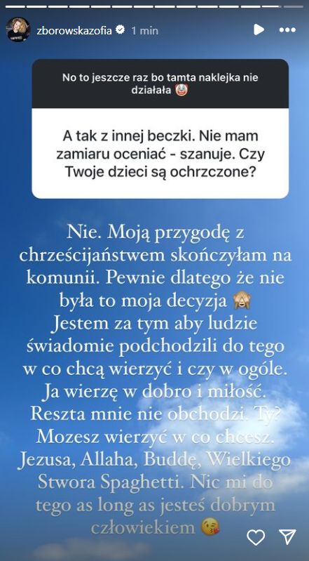 Dlaczego Zofia Zborowska nie ochrzciła dzieci?