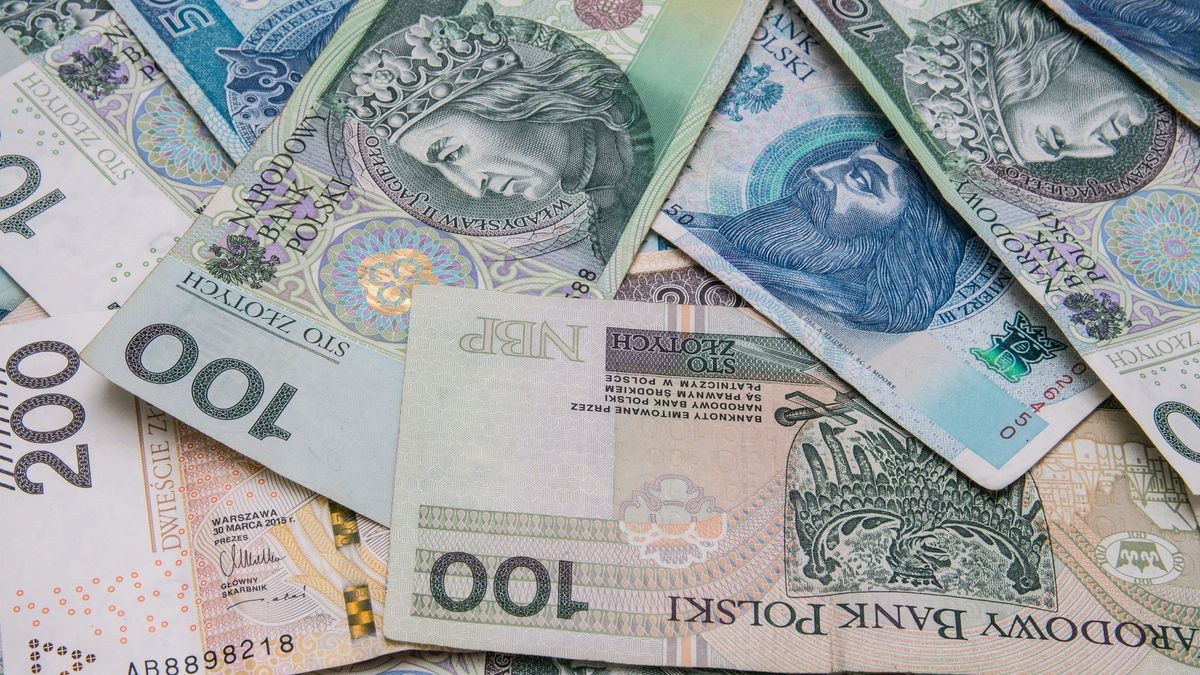 pieniądze, złoty, banknoty
