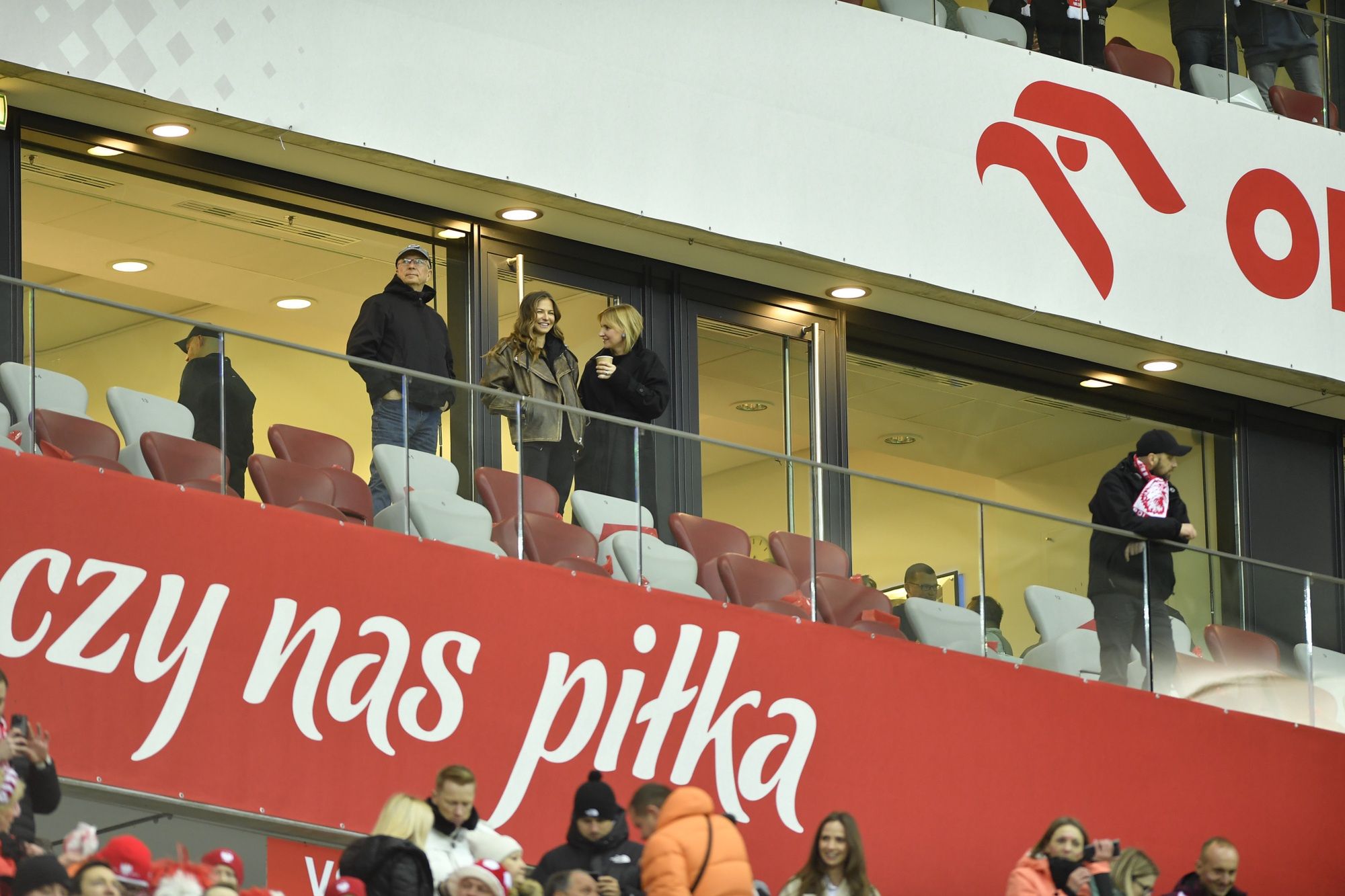 Lewandowska na meczu Polska-Albania