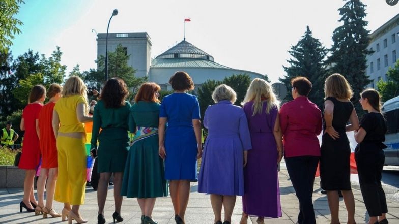 Posłowie Lewicy na zaprzysiężeniu Andrzeja Dudy