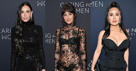Śmietanka Hollywood lansuje się na gali charytatywnej: wydekoltowane Salma Hayek, Dakota Johnson w bieliźnie, Demi Moore