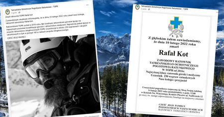 Nie żyje Rafał Kot. Był zawodowym ratownikiem TOPR