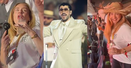 Nie tylko Lewandowskich spotkacie na koncercie Bad Bunny'ego. Jego show obejrzała też dawno niewidziana Adele. Zmieniła się coś? (WIDEO)