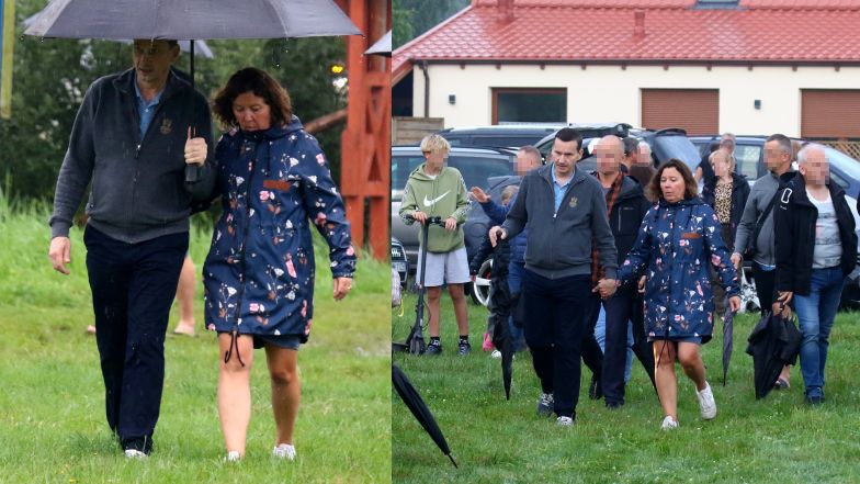 Mateusz Morawiecki z żoną nad morzem