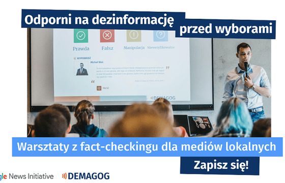 Stowarzyszenie Demagog i Google przeszkolą lokalne media z fact-checkingu. Pierwszy warsztat w Katowicach