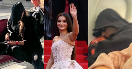 Zakapturzona Natalia Janoszek powraca z Cannes tanimi liniami lotniczymi. "Kamuflowała się, żeby nikt jej nie rozpoznał" (ZDJĘCIA)