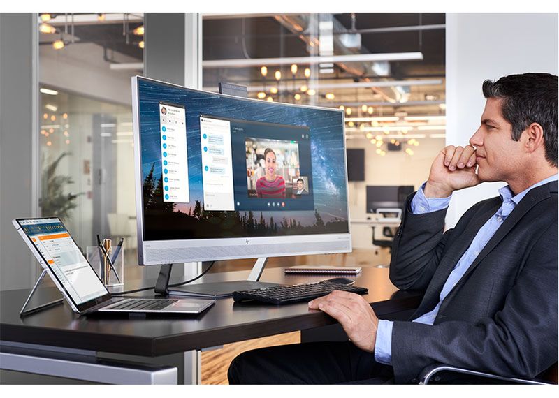 HP EliteDisplay s340c: zakrzywiony ultrapanoramiczny monitor roboczy 1440p 1