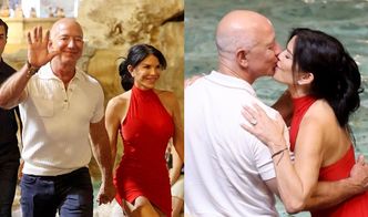 Jeff Bezos i Lauren Sanchez całują się przy Fontannie di Trevi. Narzeczona miliardera paradowała po Rzymie w KUSEJ mini