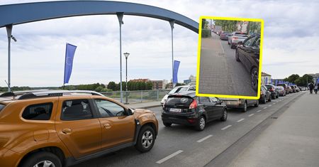 Granica Polski i Niemiec. Taki korek w niedzielę. Chwycił za telefon