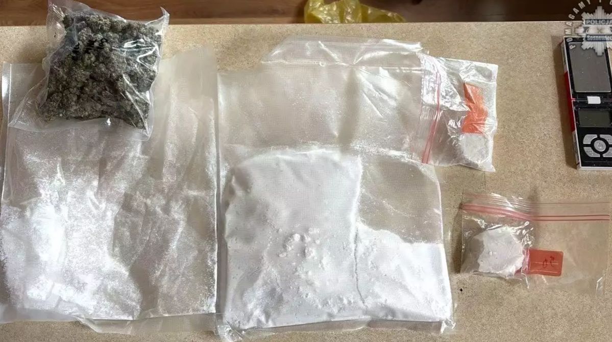 1,5 kilograma amfetaminy i marihuany. Diler z Sosnowca zatrzymany