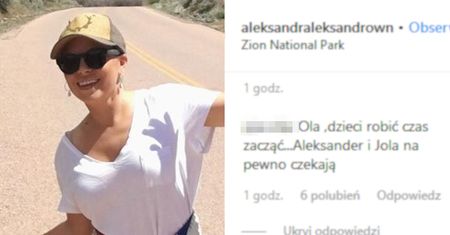 Fanka atakuje Olę Kwaśniewską: "Dzieci robić czas zacząć. Aleksander i Jola czekają"