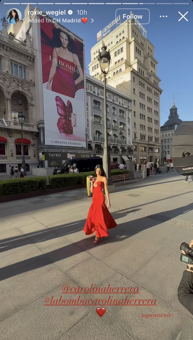 Roksana Węgiel w Madrycie na evencie Carolina Herrera