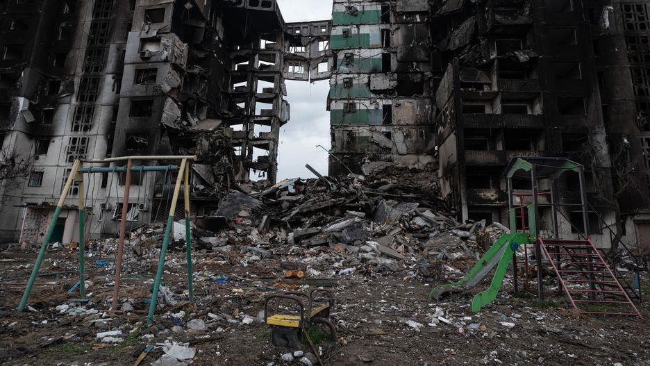 Kyiv Suburbs Left Reeling After Russia's Failed Campaign To Seize Capital
BORODIANKA, UKRAINE - APRIL 09: A playground is seen next to a destroyed apartment building on April 9, 2022 in Borodianka, Ukraine. The Russian retreat from towns near Kyiv has revealed scores of civilian deaths and the full extent of devastation from Russia's attempt to seize the Ukrainian capital.  (Photo by Alexey Furman/Getty Images)
Alexey Furman
bestof, topix