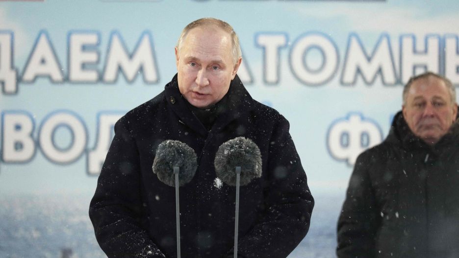 Putin na ceremonii wciągnięcia flagi na nowej atomowej łodzi podwodnej
