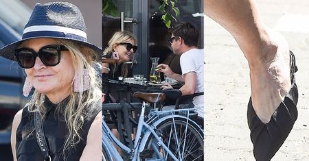 Olejnik w prześwitującej bluzce i z torebkę za 10 TYSIĘCY poszła na lunch z synem. Stylowa? (ZDJĘCIA)