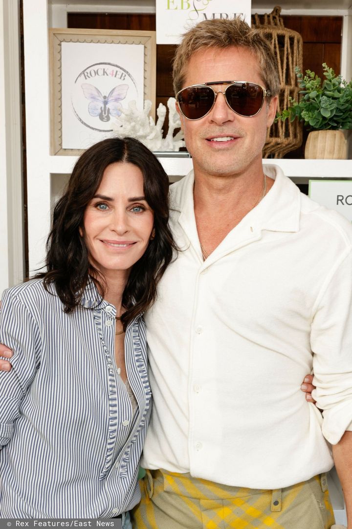 Impreza Rock4EB w Malibu
Mandatory Credit: Photo by Todd Williamson/Shutterstock for ebmrf (14731399an)
Courteney Cox and Brad Pitt
Rock4EB 2024, Malibu, California - 21 Sep 2024
Todd Williamson/Shutterstock for
