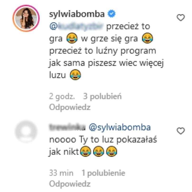 Sylwia Bomba odpowiada na krytykę widzów TTV