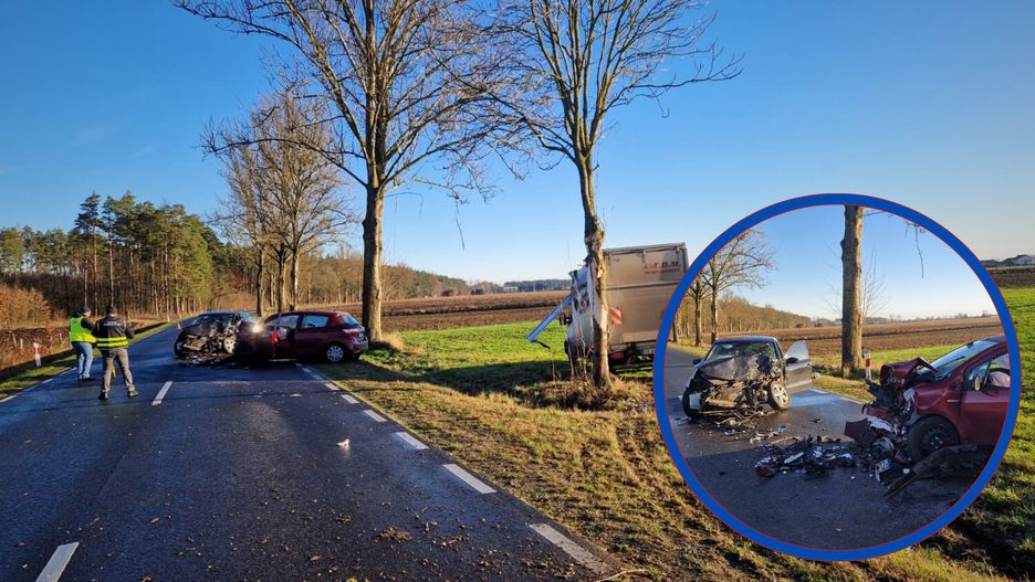 Wypadek na trasie Złotów - Zakrzewo