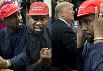 PSYCHOPATYCZNY Kanye West popisuje się na spotkaniu z Donaldem Trumpem (ZDJĘCIA)