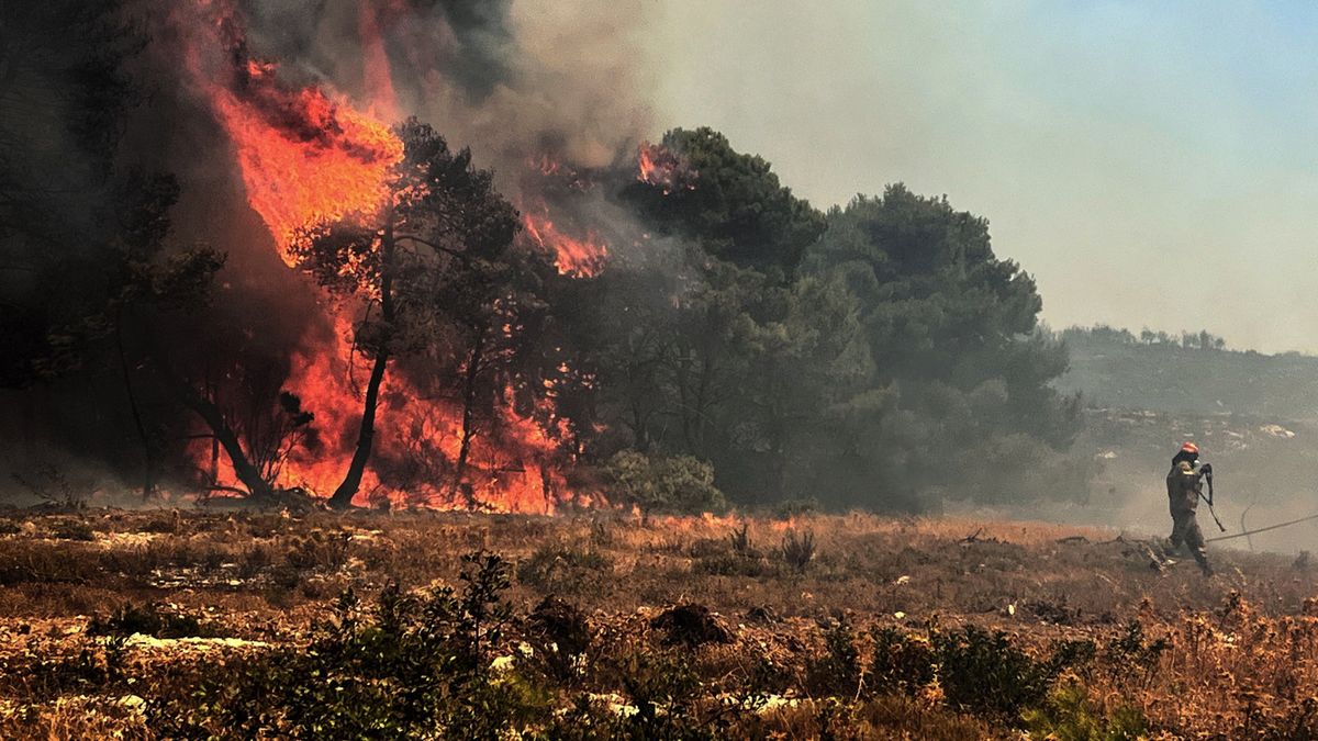 Ogień trawi lasy na Zakynthos