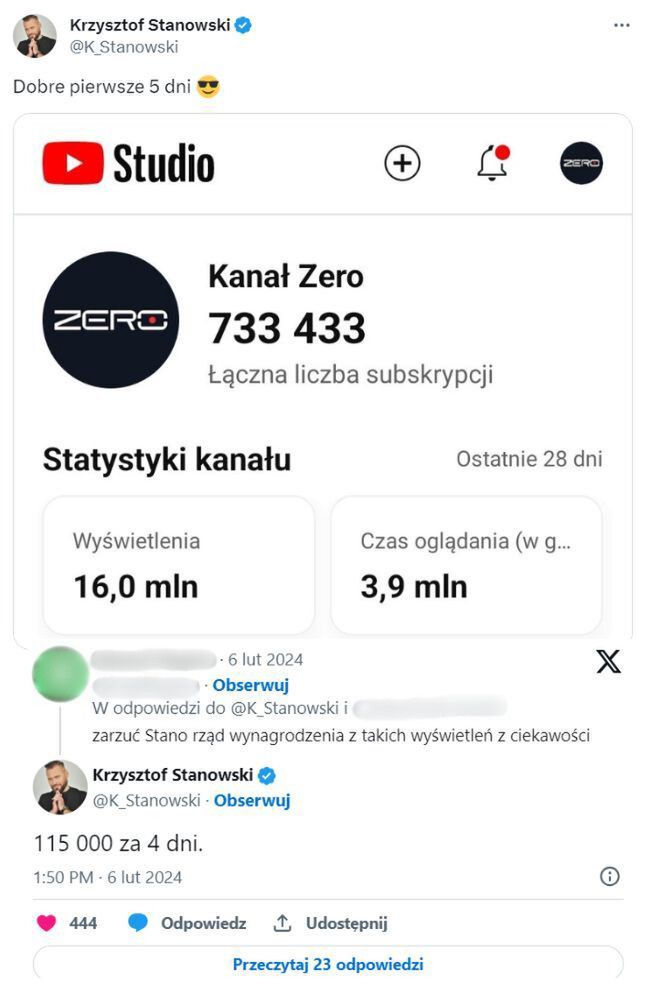 Stanowski wprost o zarobkach 