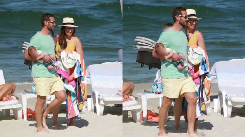 Anna Czartoryska na plaży w Juracie