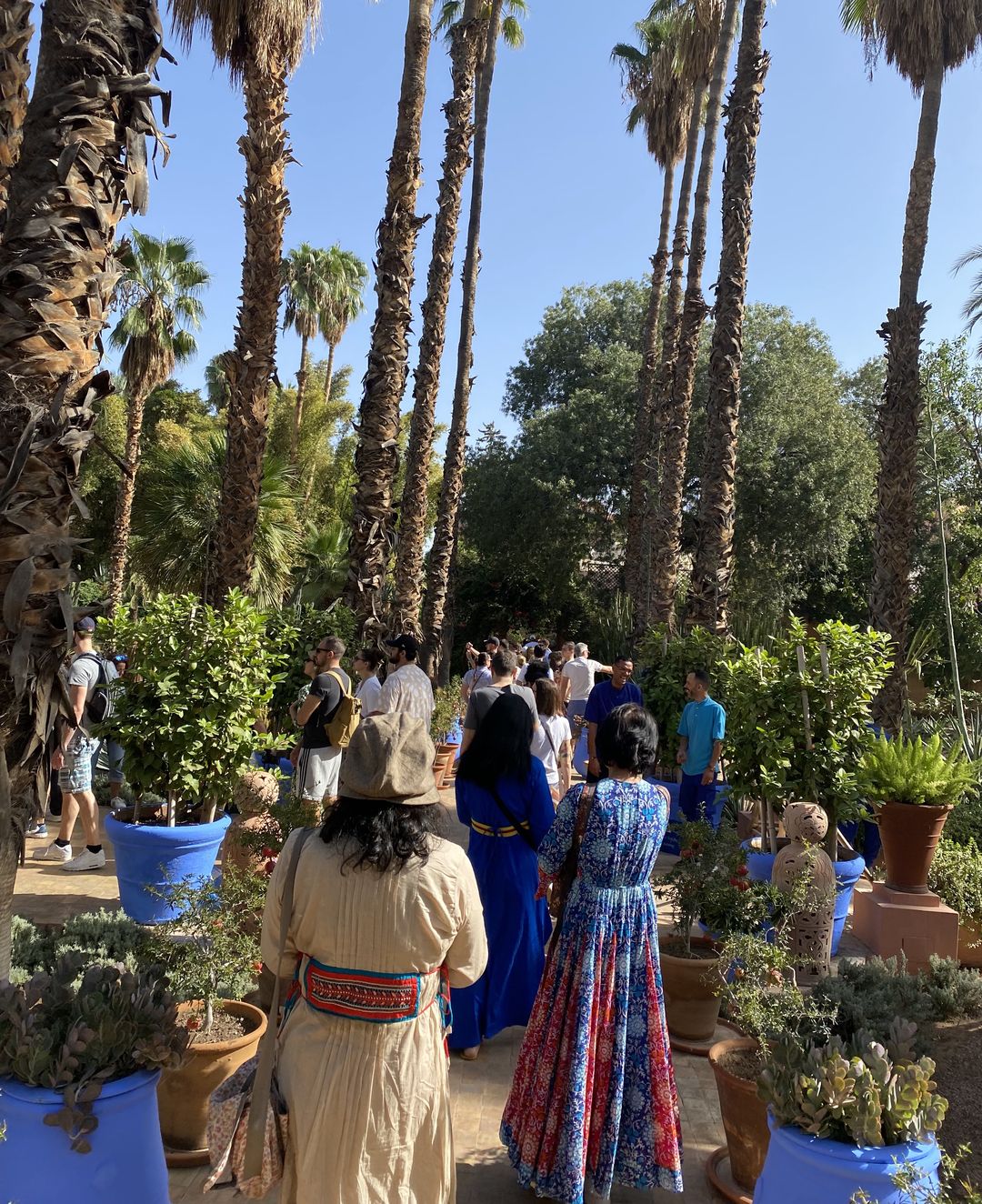 Tłumy w Jardin Majorelle