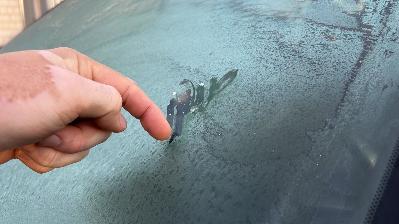 Frost on the windshield