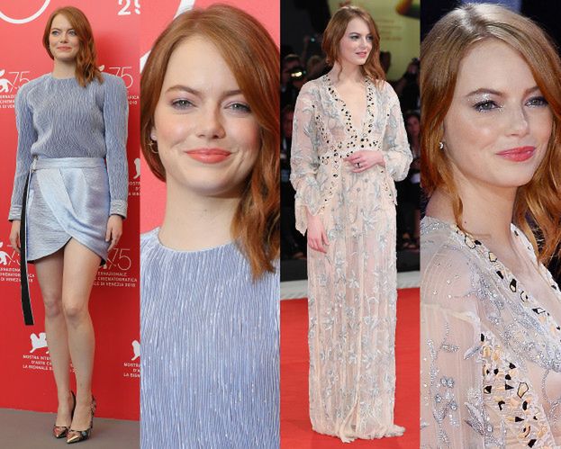 Emma Stone w dwóch stylizacjach na festiwalu w Wenecji