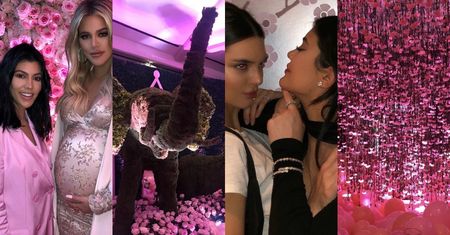 Tak wyglądało baby shower Khloe Kardashian: balony, róże i ogromne słonie (ZDJĘCIA)