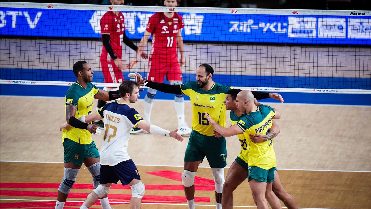 Getty Images / VolleyballWorld / Na zdjęciu: reprezentacja Brazylii