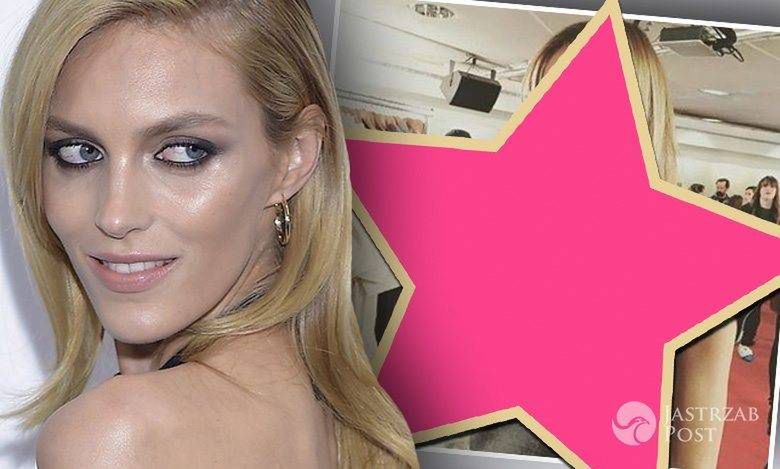 Anja Rubik z włosami na pokazie H&M w Paryżu