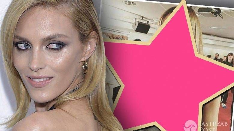 Anja Rubik z włosami na pokazie H&M w Paryżu