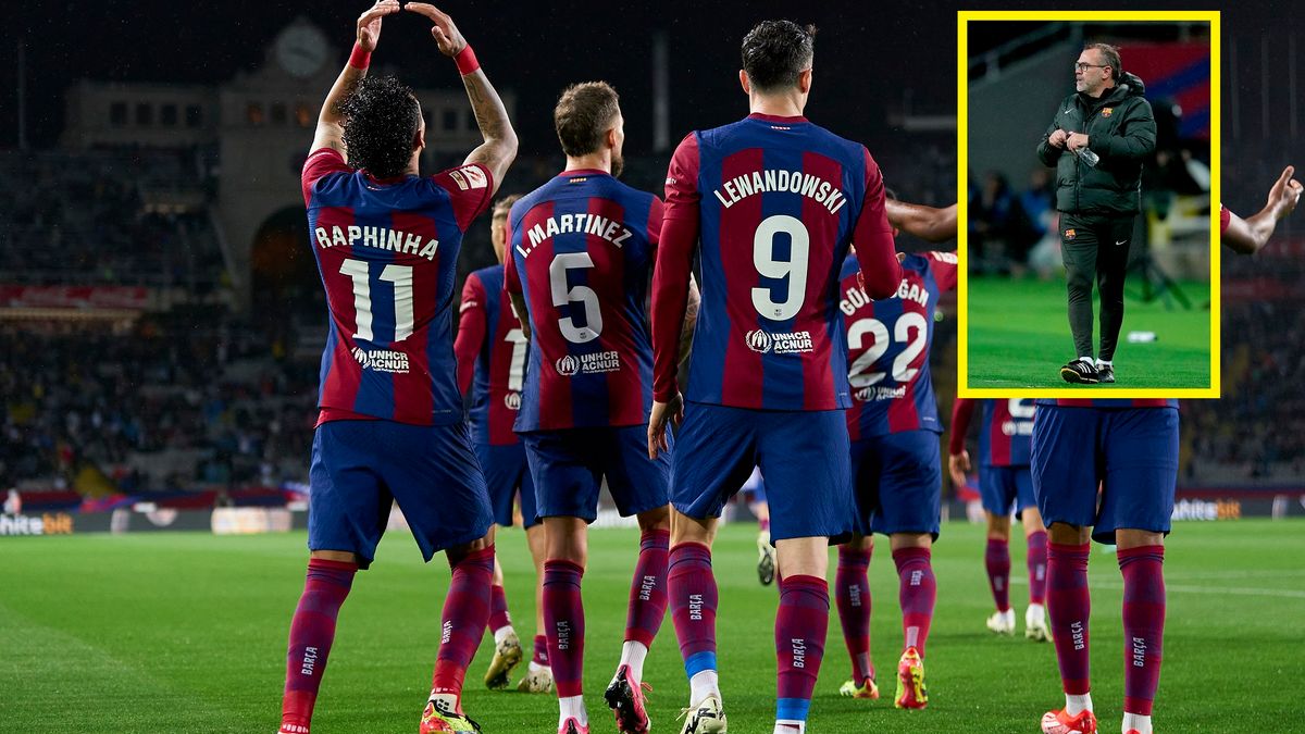 Zdjęcie okładkowe artykułu: Getty Images / Pedro Salado / Na zdjęciu: piłkarze FC Barcelony, w ramce Oscar Hernandez, asystent Xaviego