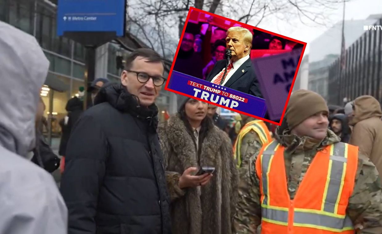 Zaskakujące nagranie z Morawieckim. Tak chciał wejść na wiec Trumpa
