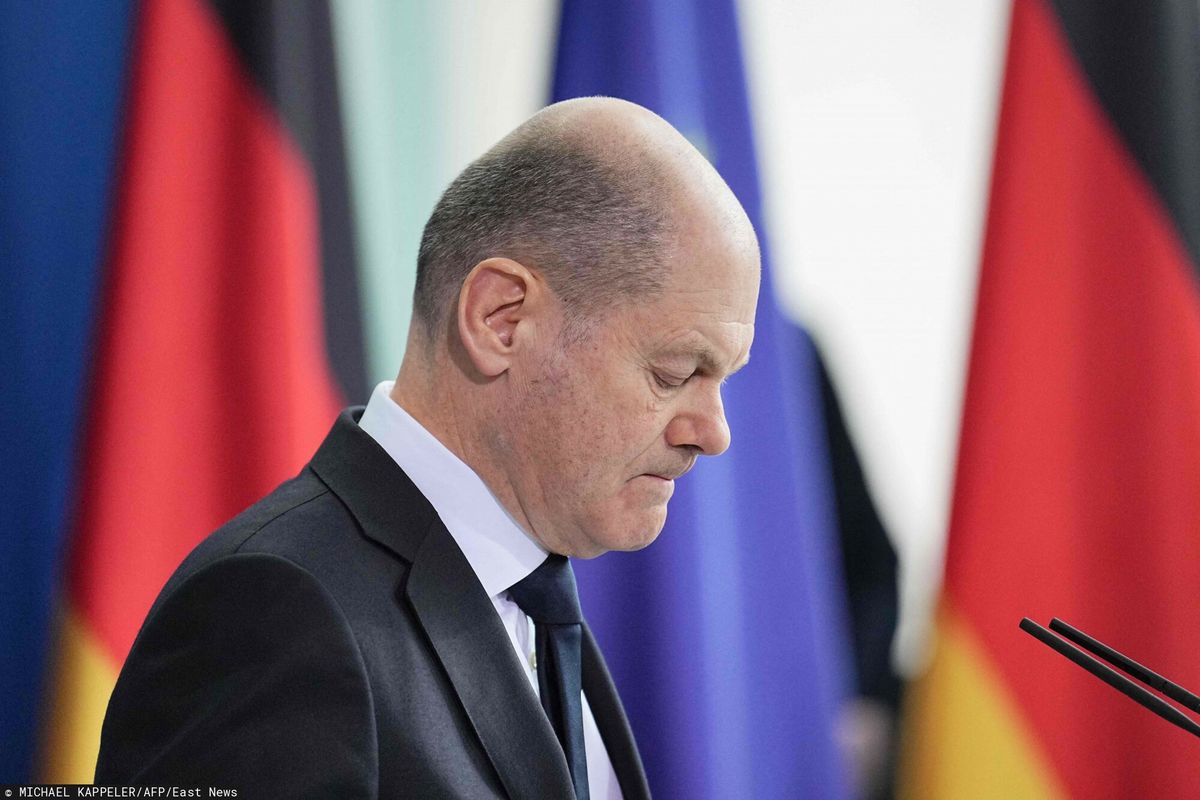 Kanclerz Niemiec Olaf Scholz jest krytykowany przez liderów opinii za brak odwagi
