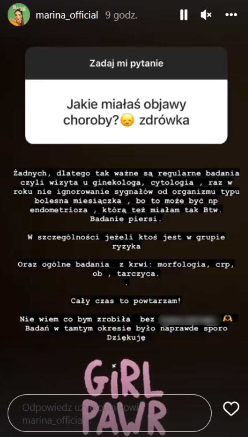 Marina Łuczenko opowiada o zmaganiach z chorobą
