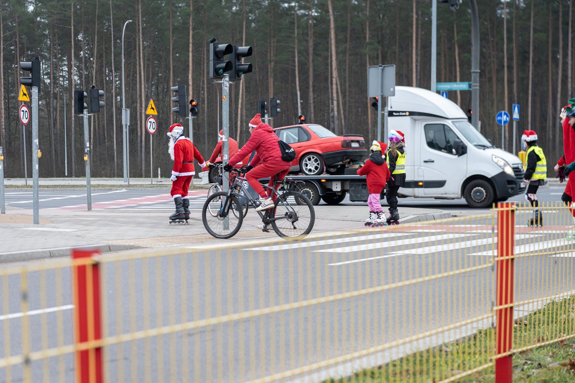 Mikołajkowy Przejazd Rowerowo-Rolkowy w Białymstoku