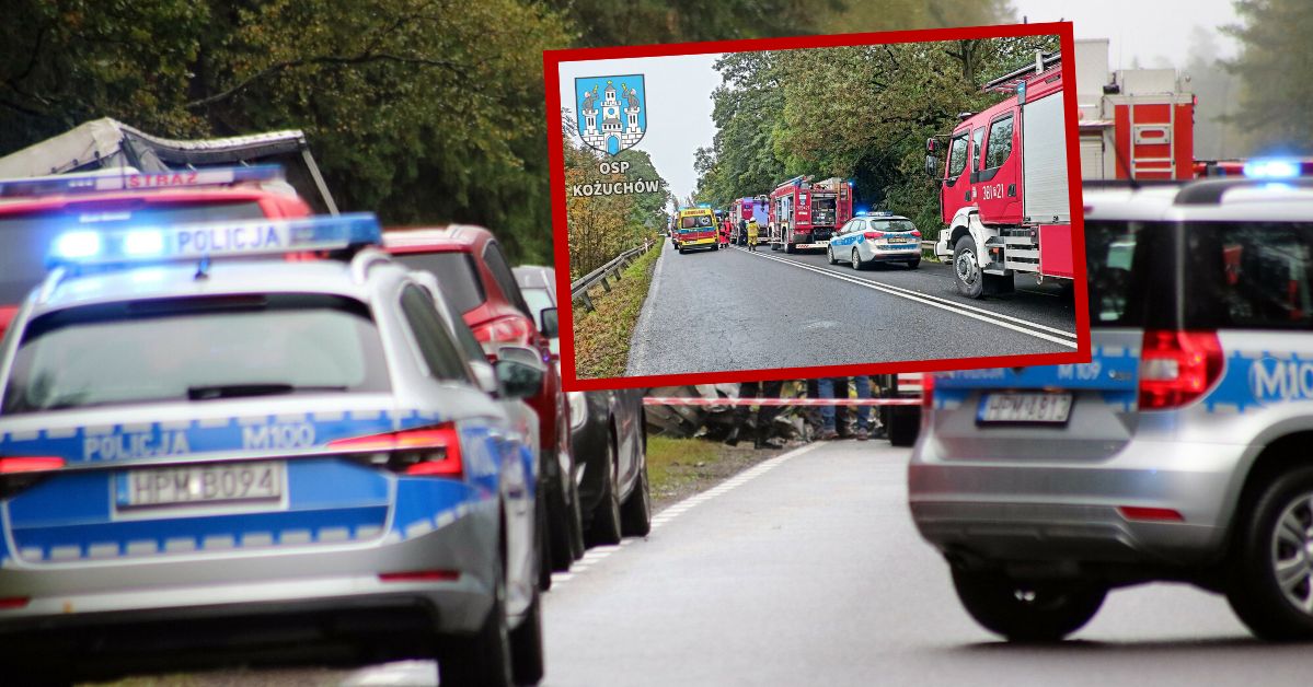 Wypadek na drodze krajowej 297 koło Kożuchowa