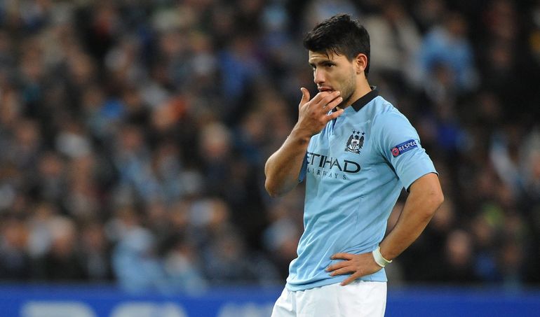 Sergio Aguero w barwach Manchesteru City