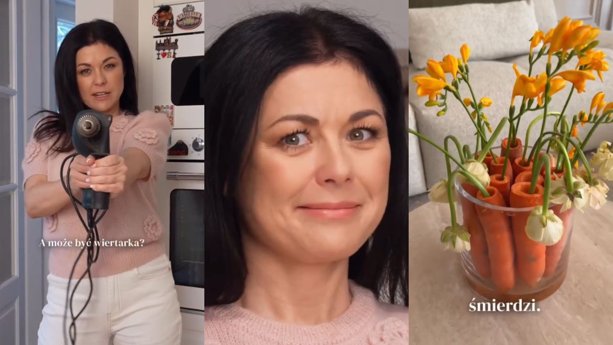 Kasia Cichopek drylowała marchewki wiertarką