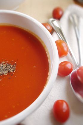 Zagęszczona zupa pomidorowa o obniżonej zawartości sodu (do kupienia gotowa do spożycia)