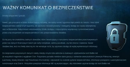 Cyberprzestępcy włamali się na serwery Battlenetu. Blizzard prosi użytkowników o zmianę haseł