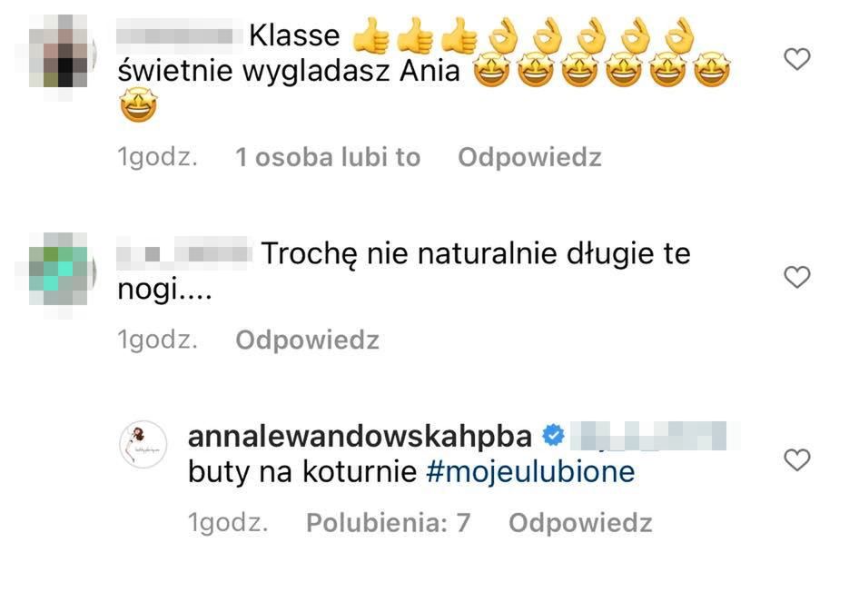 Anna Lewandowska odpowiada na wpis internauty